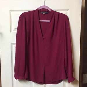 Springy light office chic magenta blouse 🌸